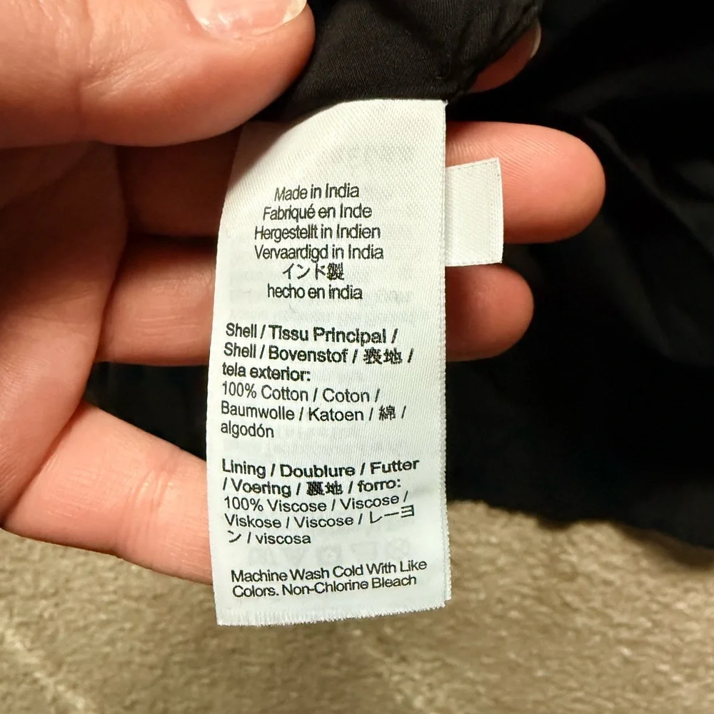 J Crew Black Cotton Tiered Dress - Picture 4 of 6